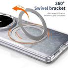 For Huawei Mate X6 Integrated Ice-feel High-transparency 360-Degree Rotating Stand MagSafe Folding Phone Case(Silver) - 2