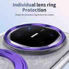 For Huawei Mate X6 Integrated Ice-feel High-transparency 360-Degree Rotating Stand MagSafe Folding Phone Case(Violet) - 3