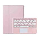 For Samsung Galaxy Tab S10 FE+ A820B-A Touch Pad Detachable Bluetooth Keyboard Leather Tablet Case(Pink) - 2