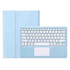 For Samsung Galaxy Tab S10 FE+ A820B-A Touch Pad Detachable Bluetooth Keyboard Leather Tablet Case(Sky Blue) - 2
