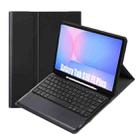 For Samsung Galaxy Tab S10 FE+ A820B Pen Slot Detachable Bluetooth Keyboard Leather Tablet Case(Black) - 1