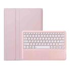 For Samsung Galaxy Tab S10 FE+ A820B Pen Slot Detachable Bluetooth Keyboard Leather Tablet Case(Pink) - 2