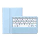 For Samsung Galaxy Tab S10 FE+ A820B Pen Slot Detachable Bluetooth Keyboard Leather Tablet Case(Sky Blue) - 2