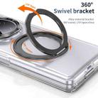 For Honor Magic V3 Integrated Ice-feel High-transparency 360-Degree Rotating Stand MagSafe Folding Phone Case(Black) - 2