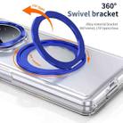 For Honor Magic V3 Integrated Ice-feel High-transparency 360-Degree Rotating Stand MagSafe Folding Phone Case(Blue) - 2