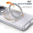 For Honor Magic V3 Integrated Ice-feel High-transparency 360-Degree Rotating Stand MagSafe Folding Phone Case(Silver) - 2