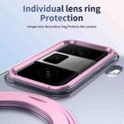 For Honor Magic Vs3 Integrated Ice-feel High-transparency 360-Degree Rotating Stand MagSafe Folding Phone Case(Pink) - 3