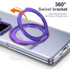 For Honor Magic Vs3 Integrated Ice-feel High-transparency 360-Degree Rotating Stand MagSafe Folding Phone Case(Violet) - 2