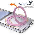 For Samsung Galaxy Z Flip6 5G Integrated Ice-feel High-transparency 360-Degree Rotating Stand MagSafe Folding Phone Case(Pink) - 3