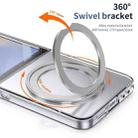 For Samsung Galaxy Z Flip6 5G Integrated Ice-feel High-transparency 360-Degree Rotating Stand MagSafe Folding Phone Case(Silver) - 3