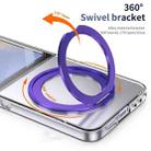 For Samsung Galaxy Z Flip6 5G Integrated Ice-feel High-transparency 360-Degree Rotating Stand MagSafe Folding Phone Case(Violet) - 3