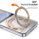 For Samsung Galaxy Z Flip5 5G Integrated Ice-feel High-transparency 360-Degree Rotating Stand MagSafe Folding Phone Case(Desert Gold) - 3