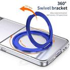For Samsung Galaxy Z Flip4 5G Integrated Ice-feel High-transparency 360-Degree Rotating Stand MagSafe Folding Phone Case(Blue) - 3