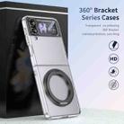 For Samsung Galaxy Z Flip3 5G Integrated Ice-feel High-transparency 360-Degree Rotating Stand MagSafe Folding Phone Case(Black) - 2