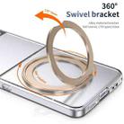 For Samsung Galaxy Z Flip3 5G Integrated Ice-feel High-transparency 360-Degree Rotating Stand MagSafe Folding Phone Case(Desert Gold) - 3