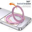 For Samsung Galaxy Z Flip3 5G Integrated Ice-feel High-transparency 360-Degree Rotating Stand MagSafe Folding Phone Case(Pink) - 3