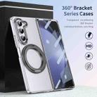 For Samsung Galaxy Z Fold5 5G Integrated Ice-feel High-transparency 360-Degree Rotating Stand MagSafe Folding Phone Case(Black) - 2