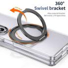 For Samsung Galaxy Z Fold5 5G Integrated Ice-feel High-transparency 360-Degree Rotating Stand MagSafe Folding Phone Case(Black) - 3