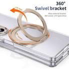 For Samsung Galaxy Z Fold5 5G Integrated Ice-feel High-transparency 360-Degree Rotating Stand MagSafe Folding Phone Case(Desert Gold) - 3