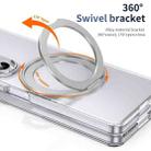 For Samsung Galaxy Z Fold5 5G Integrated Ice-feel High-transparency 360-Degree Rotating Stand MagSafe Folding Phone Case(Silver) - 3