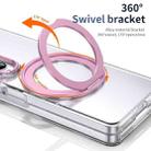 For Samsung Galaxy Z Fold4 5G Integrated Ice-feel High-transparency 360-Degree Rotating Stand MagSafe Folding Phone Case(Pink) - 3