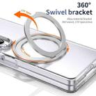 For Samsung Galaxy Z Fold3 5G Integrated Ice-feel High-transparency 360-Degree Rotating Stand MagSafe Folding Phone Case(Silver) - 3