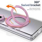 For Samsung Galaxy Z Fold7 5G Integrated Ice-feel High-transparency 360-Degree Rotating Stand MagSafe Folding Phone Case(Pink) - 3