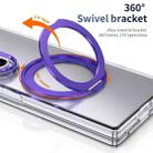 For Samsung Galaxy Z Fold7 5G Integrated Ice-feel High-transparency 360-Degree Rotating Stand MagSafe Folding Phone Case(Violet) - 3