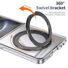 For Samsung Galaxy Z Flip7 5G Integrated Ice-feel High-transparency 360-Degree Rotating Stand MagSafe Folding Phone Case(Black) - 3