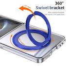 For Samsung Galaxy Z Flip7 5G Integrated Ice-feel High-transparency 360-Degree Rotating Stand MagSafe Folding Phone Case(Blue) - 3