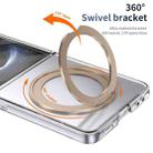 For Samsung Galaxy Z Flip7 5G Integrated Ice-feel High-transparency 360-Degree Rotating Stand MagSafe Folding Phone Case(Desert Gold) - 3