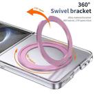 For Samsung Galaxy Z Flip7 5G Integrated Ice-feel High-transparency 360-Degree Rotating Stand MagSafe Folding Phone Case(Pink) - 3