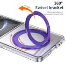 For Samsung Galaxy Z Flip7 5G Integrated Ice-feel High-transparency 360-Degree Rotating Stand MagSafe Folding Phone Case(Violet) - 3