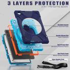 For Lenovo Tab 10.1 2025 / ZhaoYang K10c Silicone Hybrid PC Tablet Case with Holder & Shoulder Strap(Navy Blue Blue) - 3