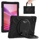 For Lenovo Tab 10.1 2025 / ZhaoYang K10c Silicone Hybrid PC Tablet Case with Holder & Shoulder Strap(Black) - 2