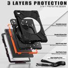 For Lenovo Tab 10.1 2025 / ZhaoYang K10c Silicone Hybrid PC Tablet Case with Holder & Shoulder Strap(Black) - 3