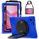 For Lenovo Tab 10.1 2025 / ZhaoYang K10c Silicone Hybrid PC Tablet Case with Holder & Shoulder Strap(Blue) - 1