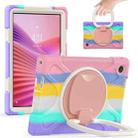 For Lenovo Tab 10.1 2025 / ZhaoYang K10c Silicone Hybrid PC Tablet Case with Holder & Shoulder Strap(Colorful Pink) - 2