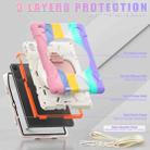 For Lenovo Tab 10.1 2025 / ZhaoYang K10c Silicone Hybrid PC Tablet Case with Holder & Shoulder Strap(Colorful Pink) - 3