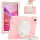 For Lenovo Tab 10.1 2025 / ZhaoYang K10c Silicone Hybrid PC Tablet Case with Holder & Shoulder Strap(Pink) - 2