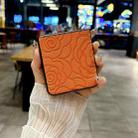 For ZTE nubia Flip2 Impression Camellia Pattern Protective Phone Case(Brown) - 3