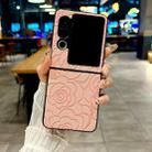 For ZTE nubia Flip2 Impression Camellia Pattern Protective Phone Case(Pink) - 2