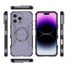 For iPhone 16 Pro Max Butterfly Armor MagSafe Magnetic Ring Shockproof Phone Case(Purple) - 3