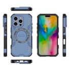 For iPhone 16 Pro Butterfly Armor MagSafe Magnetic Ring Shockproof Phone Case(Blue) - 3