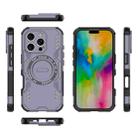 For iPhone 16 Pro Butterfly Armor MagSafe Magnetic Ring Shockproof Phone Case(Purple) - 3
