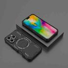 For iPhone 16 Pro Butterfly Armor MagSafe Magnetic Ring Shockproof Phone Case(Black) - 2