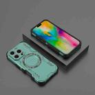 For iPhone 16 Pro Butterfly Armor MagSafe Magnetic Ring Shockproof Phone Case(Light Green) - 2