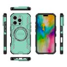 For iPhone 16 Pro Butterfly Armor MagSafe Magnetic Ring Shockproof Phone Case(Light Green) - 3