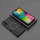 For iPhone 16 Plus Butterfly Armor MagSafe Magnetic Ring Shockproof Phone Case(Black) - 2