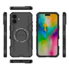 For iPhone 16 Plus Butterfly Armor MagSafe Magnetic Ring Shockproof Phone Case(Black) - 3